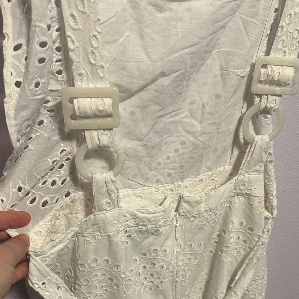 Topshop White Eyelet Jumpsuit - Picture 15 of 16